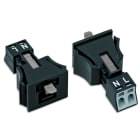 WAGO - Snap-In-Stecker, 2-polig, Kod. A, schwarz