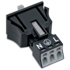 WAGO - Snap-In-Stecker, 3-polig, Kod. A, schwarz