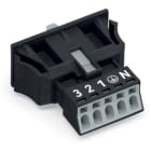 WAGO - Snap-In-Stecker, 5-polig, Kod. A, schwarz