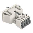 WAGO - Snap-In-Stecker, 4-polig, Kod. A, weiß