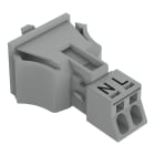 WAGO - Snap-In-Stecker, 2-polig, Kod. B, grau
