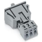WAGO - Snap-In-Stecker, 3-polig, Kod. B, grau