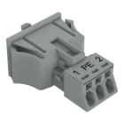 WAGO - Snap-In-Stecker, 3-polig, Kod. B, grau