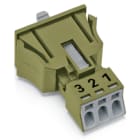 WAGO - Snap-In-Stecker, 3-polig, Kod. B, hellgrün
