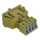 WAGO - Snap-In-Stecker, 4-polig, Kod. B, hellgrün