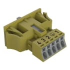 WAGO - Snap-In-Stecker, 5-polig, Kod. B, hellgrün