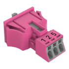 WAGO - Snap-In-Buchse, 3-polig, Kod. B, pink
