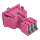 WAGO - Snap-In-Buchse, 3-polig, Kod. B, pink