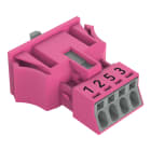 WAGO - Snap-In-Buchse, 4-polig, Kod. B, pink