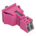 WAGO - Snap-In-Stecker, 2-polig, Kod. B, pink