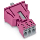 WAGO - Snap-In-Stecker, 3-polig, Kod. B, pink