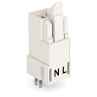 WAGO - Stecker für Leiterplatten, gerade, 2-polig, weiß
