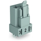 WAGO - Stecker für Leiterplatten, gerade, 3-polig, grau