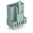 WAGO - Stecker für Leiterplatten, gerade, 4-polig, grau