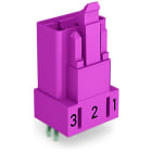 WAGO - Stecker für Leiterplatten, gerade, 3-polig, pink