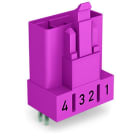 WAGO - Stecker für Leiterplatten, gerade, 4-polig, pink