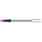 WAGO - konfektionierte Anschlussleitung, Eca, Stecker/offenes Ende, pink