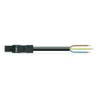 WAGO - konfektionierte Anschlussleitung, Eca, Stecker/offenes Ende, schwarz