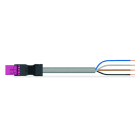 WAGO - konfektionierte Anschlussleitung, Eca, Stecker/offenes Ende, pink