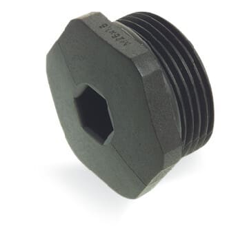 WAGO - Blindstopfen, M25x1, 5 mit O-Ring, Kunststoff, schwarz