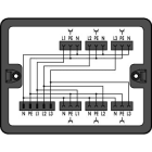 WAGO - Verteilerbox, Dreh- auf Wechselstrom (400 V/230V), 1 Eingang, schwarz