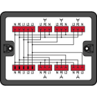 WAGO - Verteilerbox, Dreh- auf Wechselstrom (400 V/230V), 1 Eingang, schwarz