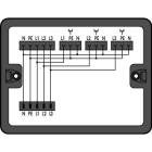 WAGO - Verteilerbox, Dreh- auf Wechselstrom (400 V/230V), 1 Eingang, schwarz