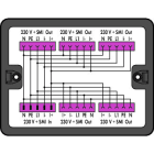 WAGO - Verteilerbox, 230V + SMI, 1 Eingang, schwarz