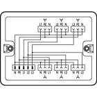 WAGO - Verteilerbox, Dreh- auf Wechselstrom (400 V/230V), 1 Eingang, weiß