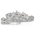 WAGO - Installationsetagenklemme, mit Betätigungsöffnung und Drücker, 4mm², grau