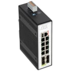 WAGO - Industrial-Managed-Switch, 8 Ports 1000Base-T, 4-Slot 1000BASE-SX/LX, metallisch schwarz