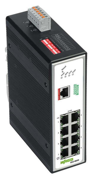 WAGO - Industrial-Managed-Switch,8 Ports 100Base-TX,PROFINET,metallisch schwarz