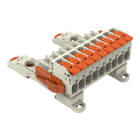 WAGO - 1-Leiter-Federleiste, Hebel, Push-in CAGE CLAMP®, lichtgrau