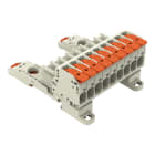 WAGO - 1-Leiter-Federleiste, Hebel, Push-in CAGE CLAMP®, lichtgrau