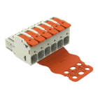 WAGO - 1-Leiter-Federleiste, Hebel, Push-in CAGE CLAMP®, lichtgrau