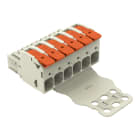 WAGO - 1-Leiter-Federleiste, Hebel, Push-in CAGE CLAMP®, lichtgrau