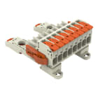 WAGO - 1-Leiter-Federleiste, Hebel, Push-in CAGE CLAMP®, lichtgrau