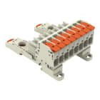 WAGO - 1-Leiter-Federleiste, Hebel, Push-in CAGE CLAMP®, lichtgrau