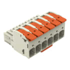 WAGO - 1-Leiter-Federleiste, Hebel, Push-in CAGE CLAMP®, lichtgrau
