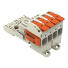 WAGO - 1-Leiter-Federleiste, Hebel, Push-in CAGE CLAMP®, lichtgrau