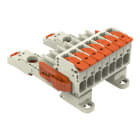 WAGO - 1-Leiter-Federleiste, Hebel, Push-in CAGE CLAMP®, lichtgrau