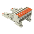 WAGO - 1-Leiter-Federleiste, Hebel, Push-in CAGE CLAMP®, lichtgrau