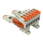 WAGO - 1-Leiter-Federleiste, Hebel, Push-in CAGE CLAMP®, lichtgrau