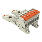 WAGO - 1-Leiter-Federleiste, Hebel, Push-in CAGE CLAMP®, lichtgrau