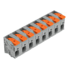 WAGO - Leiterplattenklemme,Hebel,6 mm²,grau