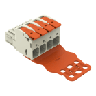 WAGO - 1-Leiter-Federleiste, Hebel, Push-in CAGE CLAMP®, lichtgrau
