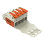 WAGO - 1-Leiter-Federleiste, Hebel, Push-in CAGE CLAMP®, lichtgrau