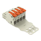 WAGO - 1-Leiter-Federleiste, Hebel, Push-in CAGE CLAMP®, lichtgrau