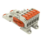 WAGO - 1-Leiter-Federleiste, Hebel, Push-in CAGE CLAMP®, lichtgrau