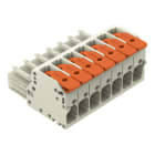 WAGO - 1-Leiter-Federleiste, Hebel, Push-in CAGE CLAMP®, lichtgrau
